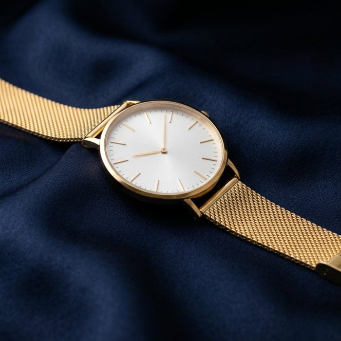 CAREZ ELITE LUXURY — watch-gold-mesh